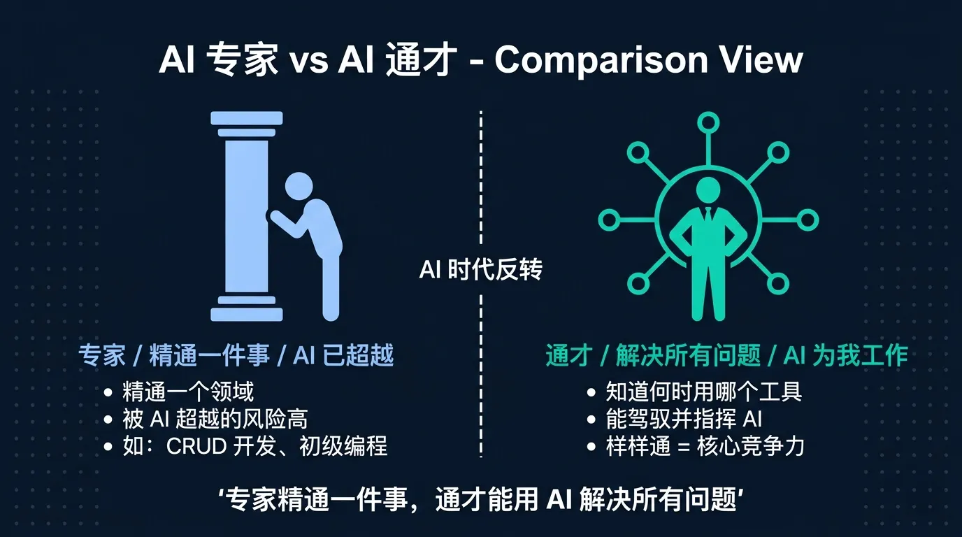 AI 专家 vs AI 通才：核心差异对比